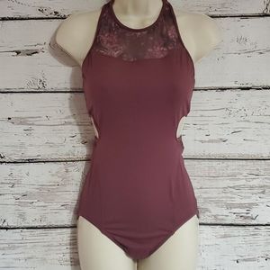 Bloch Floral Print Dance Leotard Sz M Long